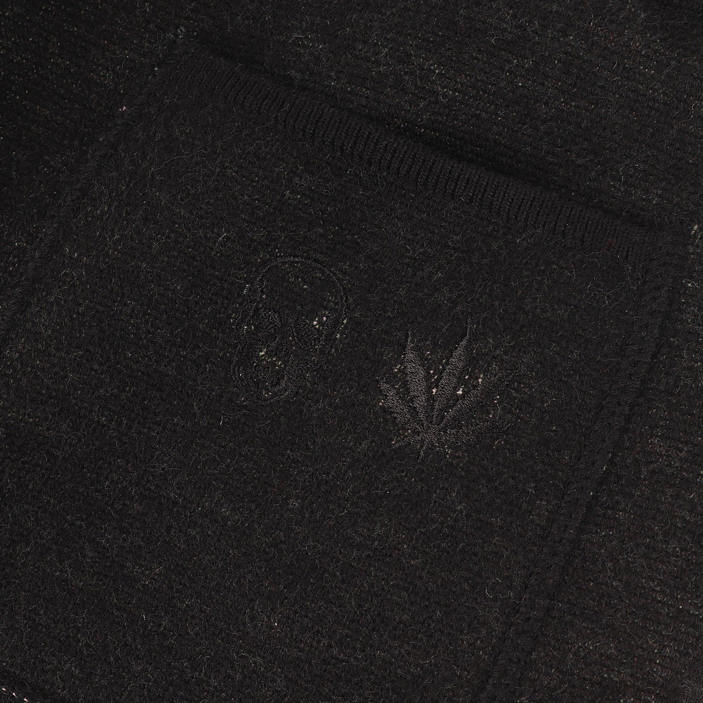 ラインストーンロゴ コットン/カシミヤニット パンツ