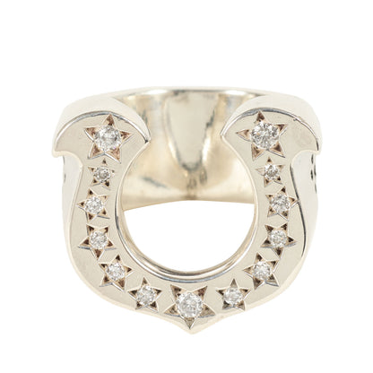 ダイヤ ホースシュー リング(H.S RING SILVER STONE CHICK SIZE)