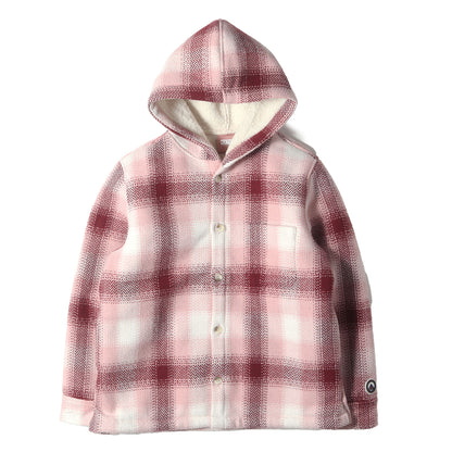 21AW チェック ヘリンボーン 裏ボア フーデッドジャケット(Hooded Ginza)