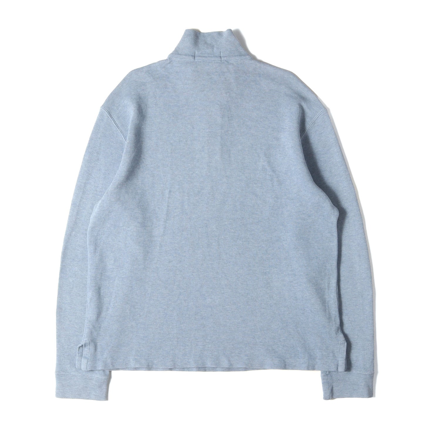 00s ポニー刺繍 ハーフジップ リブ スウェットシャツ