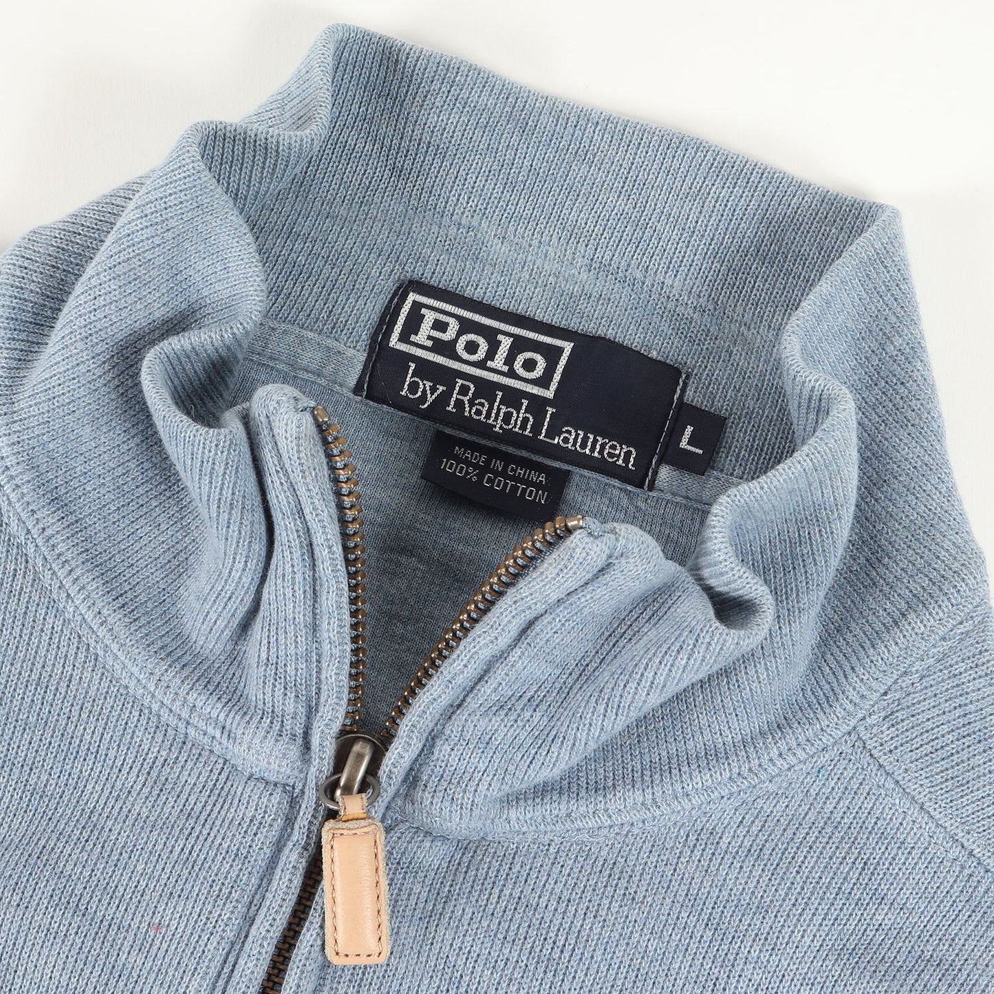 00s ポニー刺繍 ハーフジップ リブ スウェットシャツ