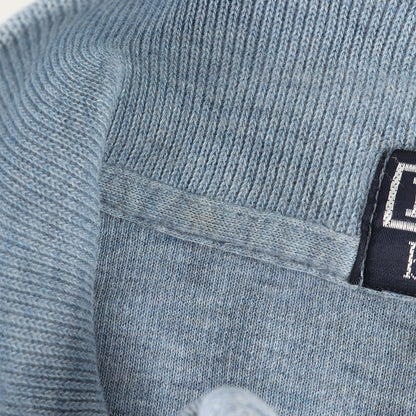 00s ポニー刺繍 ハーフジップ リブ スウェットシャツ