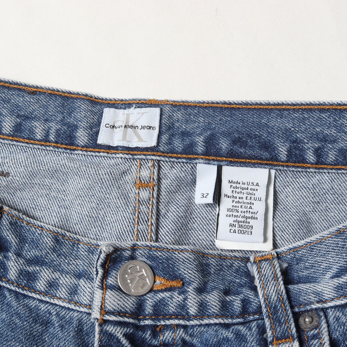 90s Calvin Klein Jeans ユーズド加工 デニムパンツ USA製