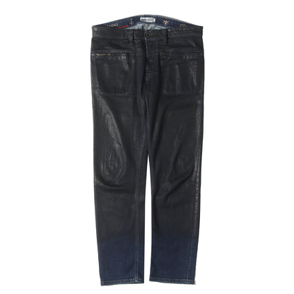 DIESEL+EDUN コーティング加工 ストレッチ スリム デニムパンツ