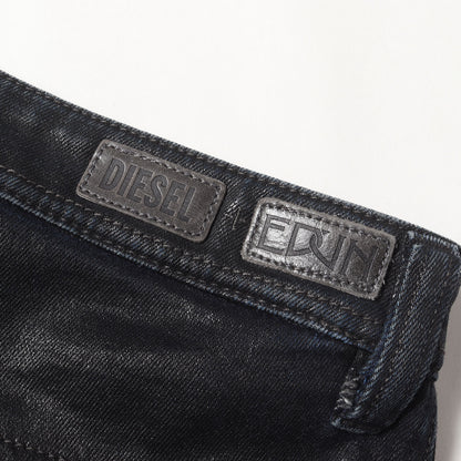 DIESEL+EDUN コーティング加工 ストレッチ スリム デニムパンツ