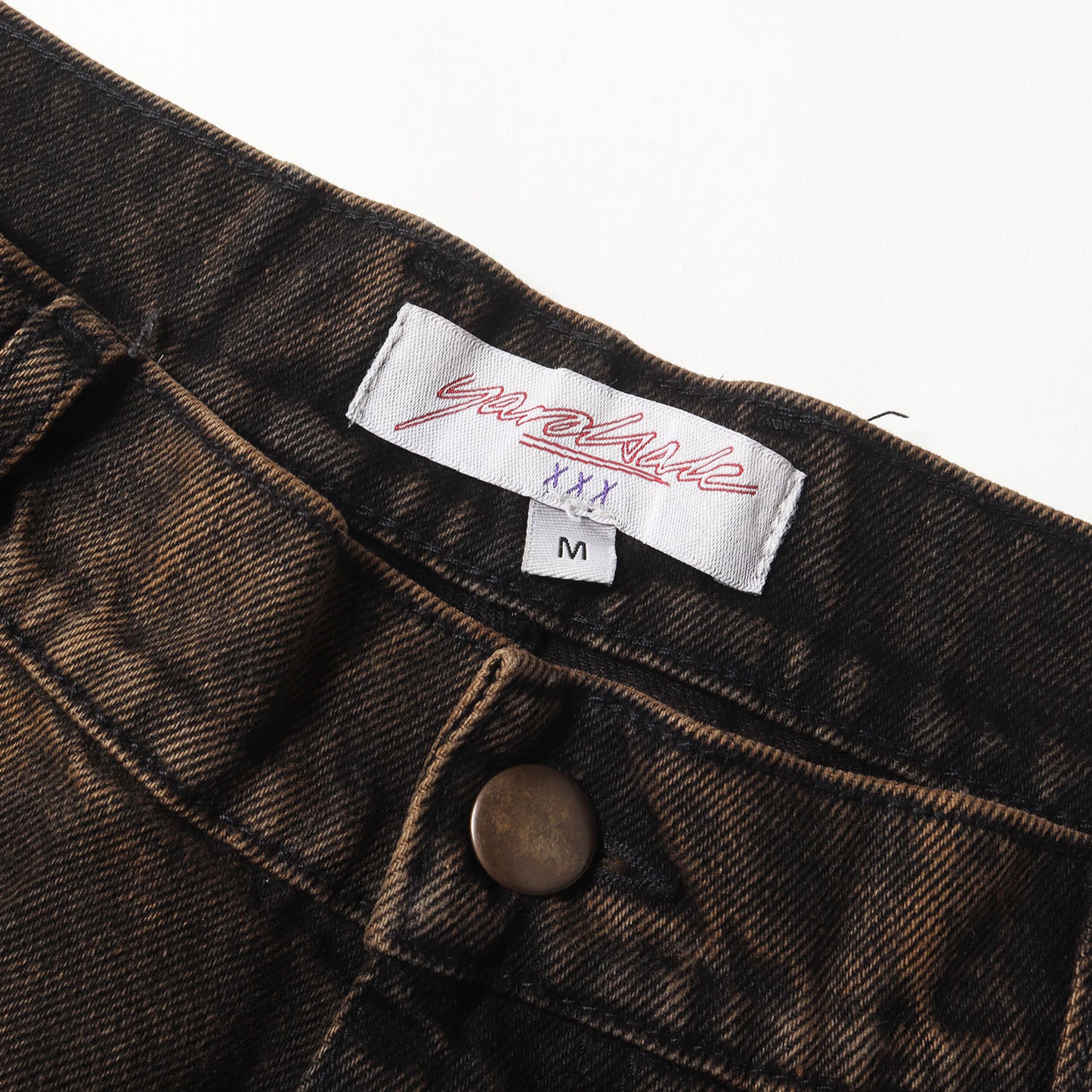 ブリーチ加工 ワイド デニムパンツ(Bleached Phantasy Jeans)