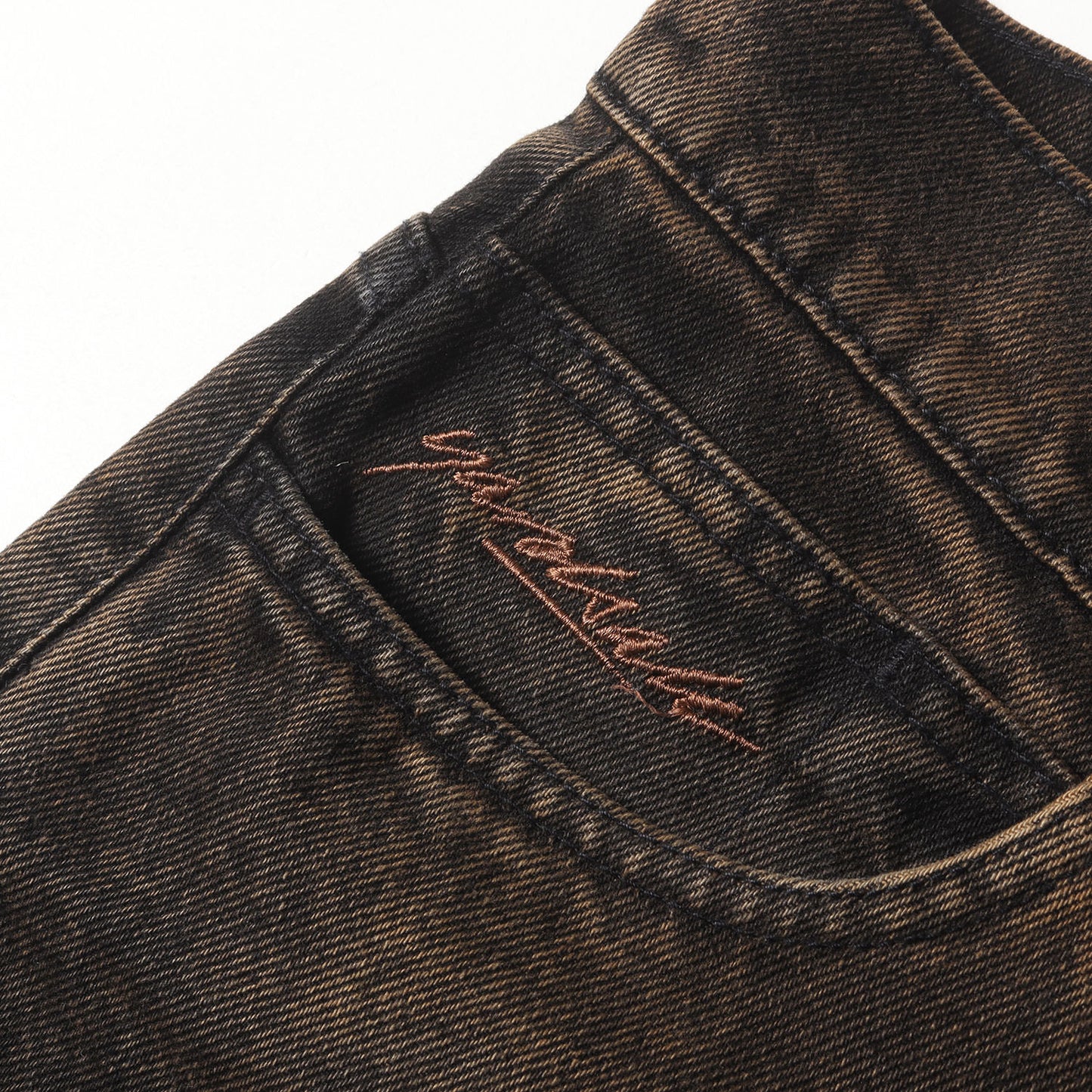 ブリーチ加工 ワイド デニムパンツ(Bleached Phantasy Jeans)