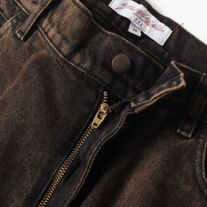 ブリーチ加工 ワイド デニムパンツ(Bleached Phantasy Jeans)