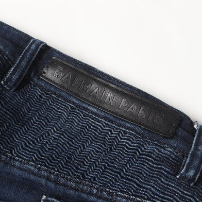 ストレッチ スキニー バイカー デニムパンツ