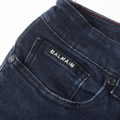 ストレッチ スキニー バイカー デニムパンツ