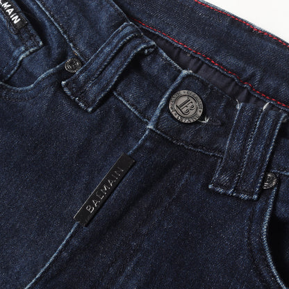 ストレッチ スキニー バイカー デニムパンツ