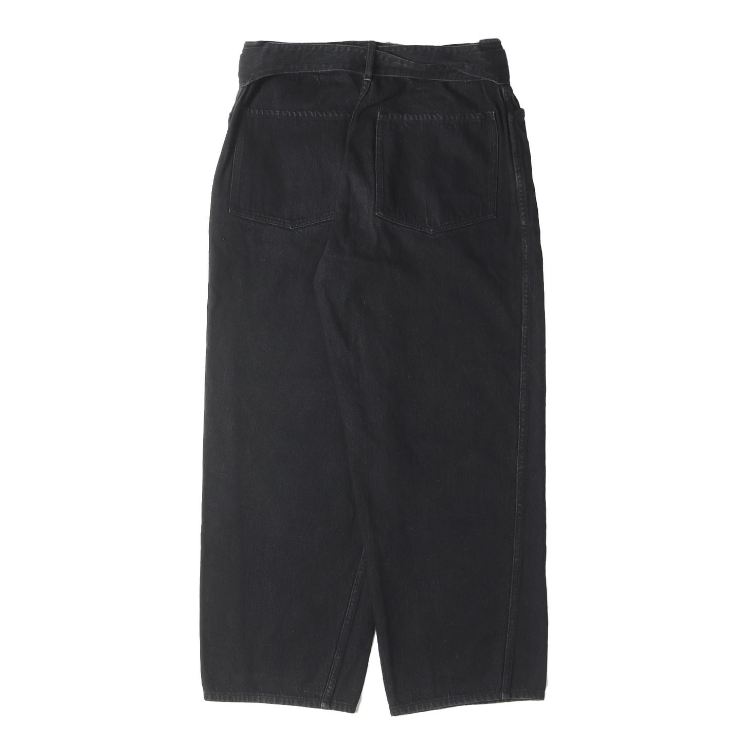 23SS ベルテッド ワイド テーパード デニムパンツ