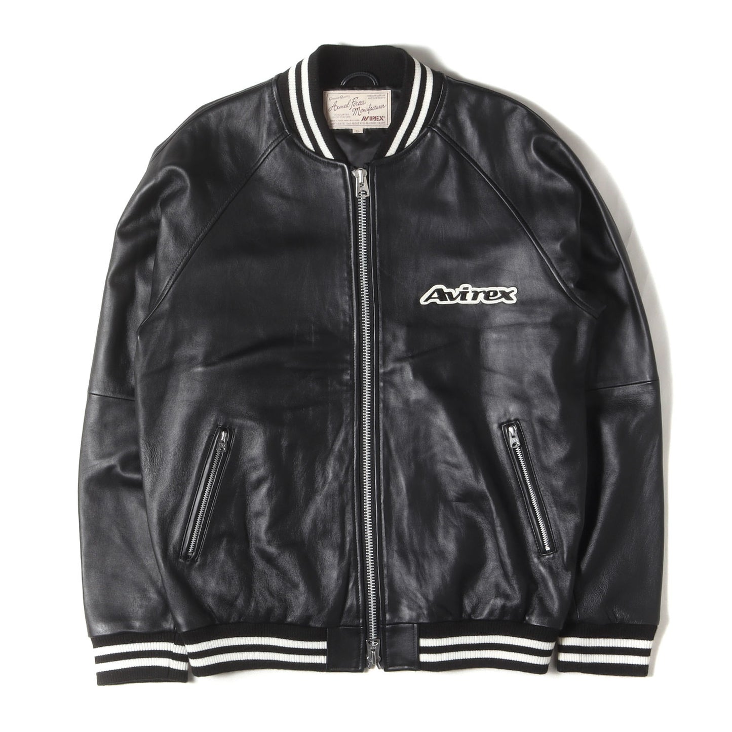 バックロゴ シープスキンレザー バーシティ ジャケット (BUCK LOGO SHEEP JEASEY JKT)