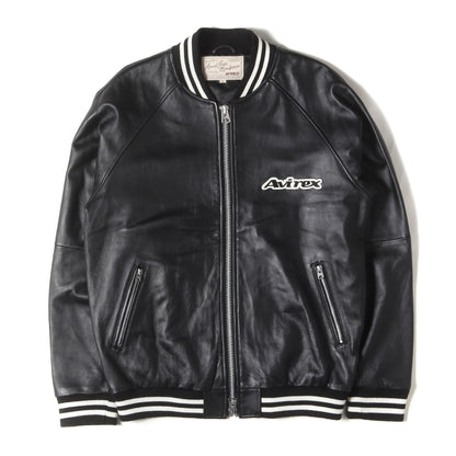 バックロゴ シープスキンレザー バーシティ ジャケット (BUCK LOGO SHEEP JEASEY JKT)