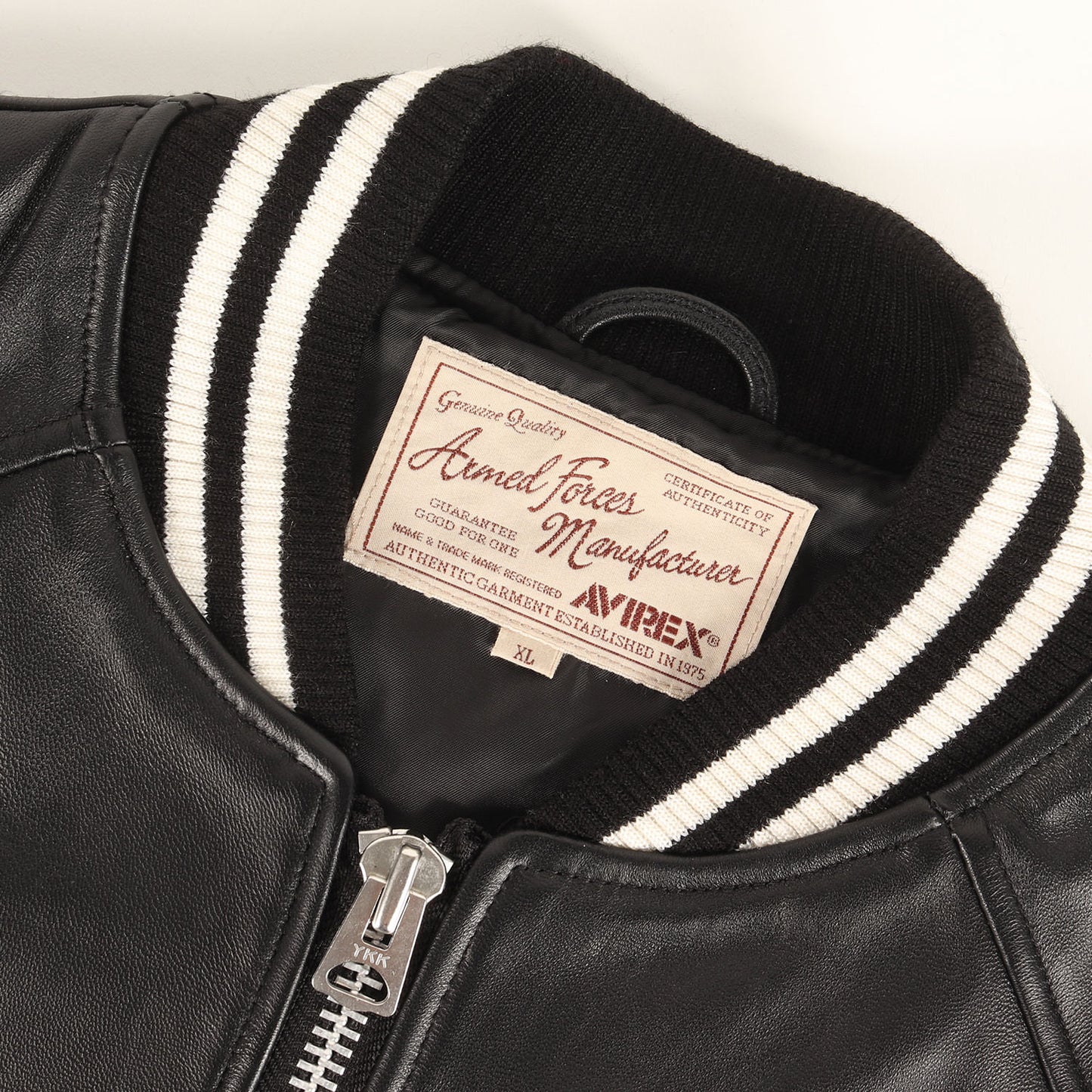 バックロゴ シープスキンレザー バーシティ ジャケット (BUCK LOGO SHEEP JEASEY JKT)
