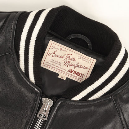 バックロゴ シープスキンレザー バーシティ ジャケット (BUCK LOGO SHEEP JEASEY JKT)