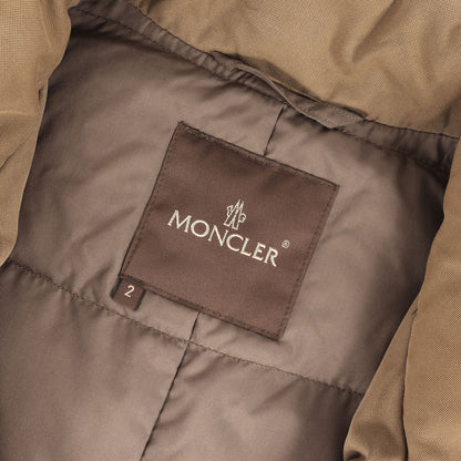 茶タグ コットン/ナイロン オックス ダウンコート