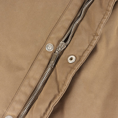 茶タグ コットン/ナイロン オックス ダウンコート