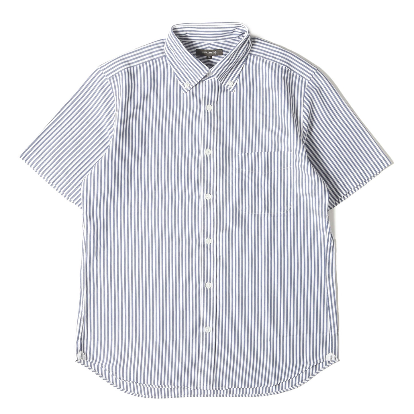 ストライプ ボタンダウン 半袖シャツ