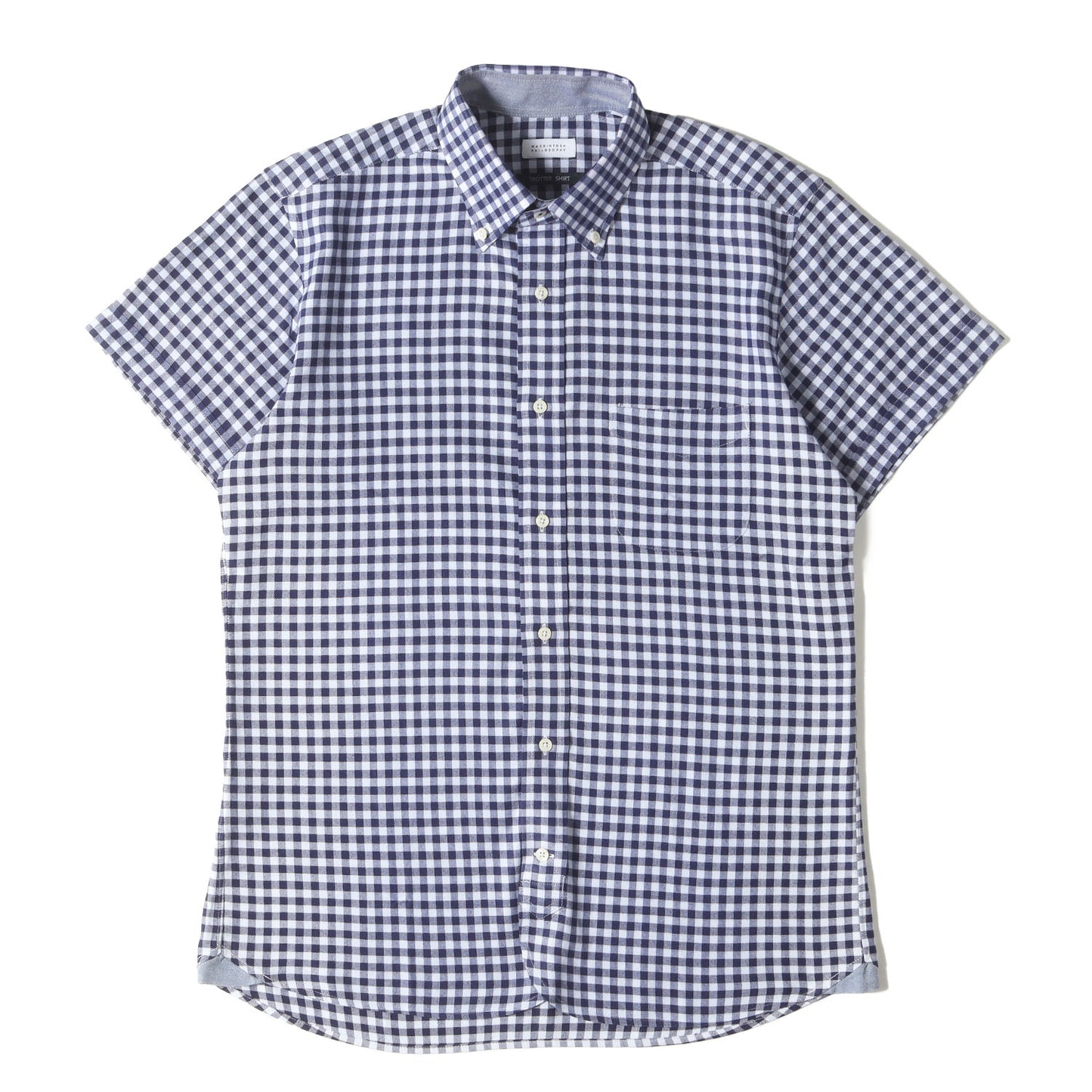 ギンガムチェック ボタンダウン トロッター 半袖シャツ(TROTTER SHIRT)