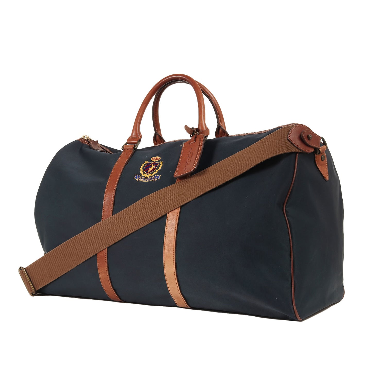 90s エンブレム刺繍 2WAY レザーコンビ ボストンバッグ