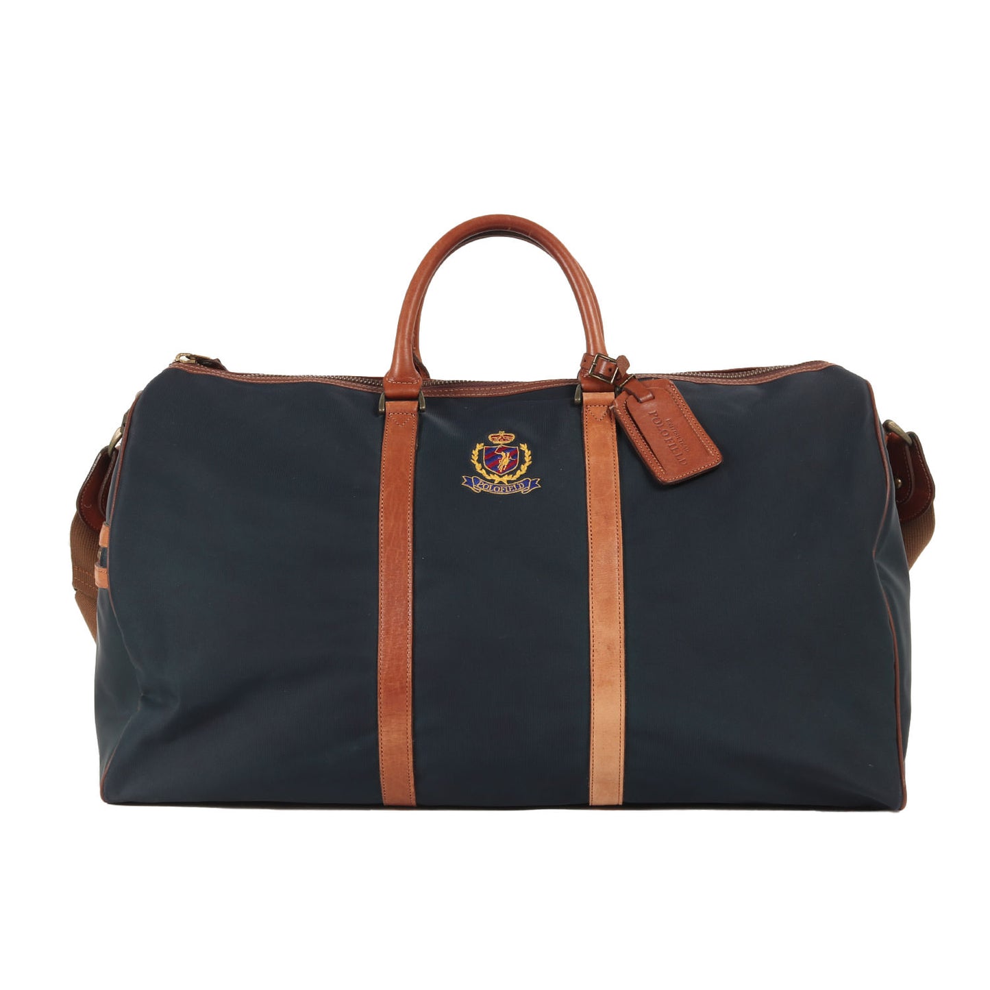 90s エンブレム刺繍 2WAY レザーコンビ ボストンバッグ