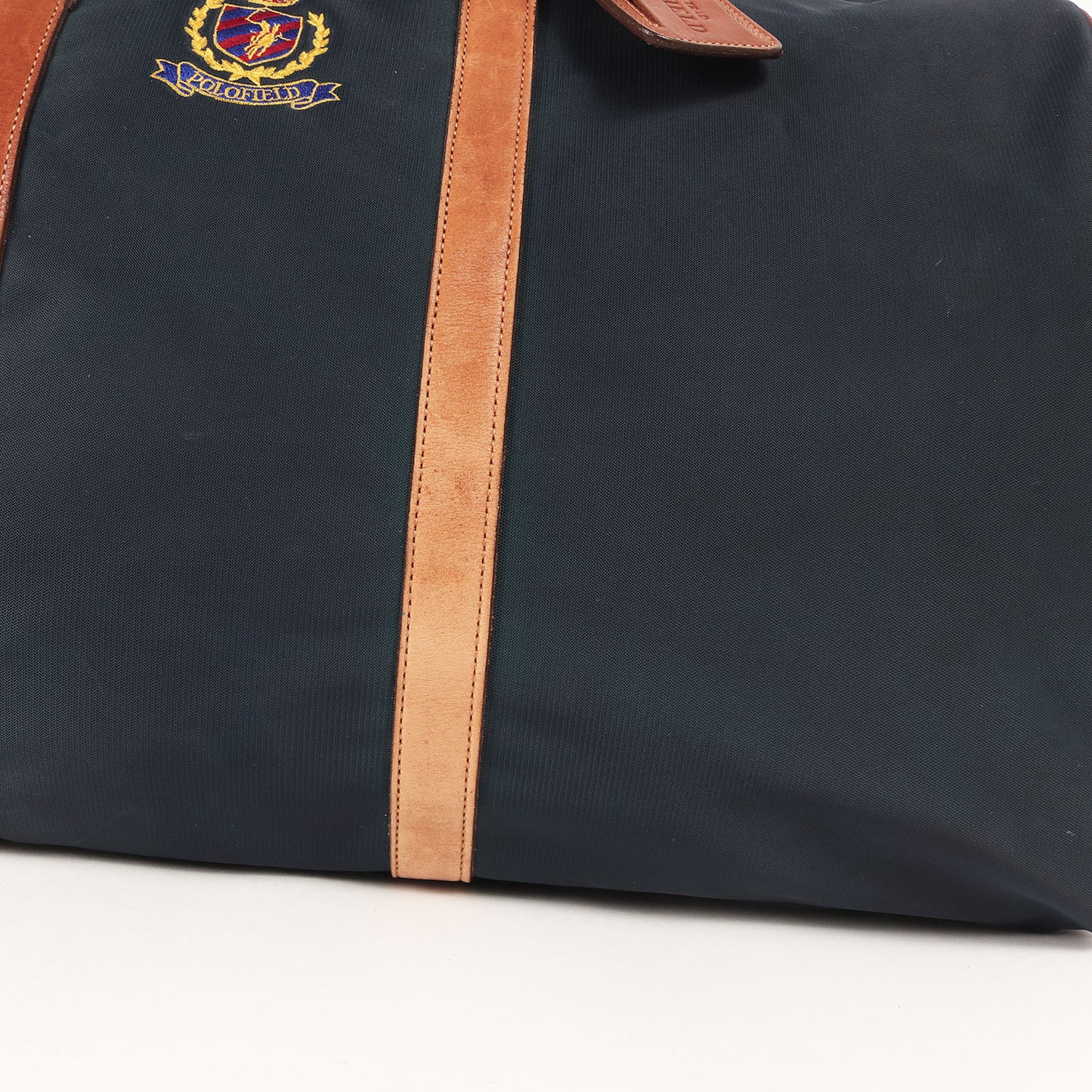 90s エンブレム刺繍 2WAY レザーコンビ ボストンバッグ