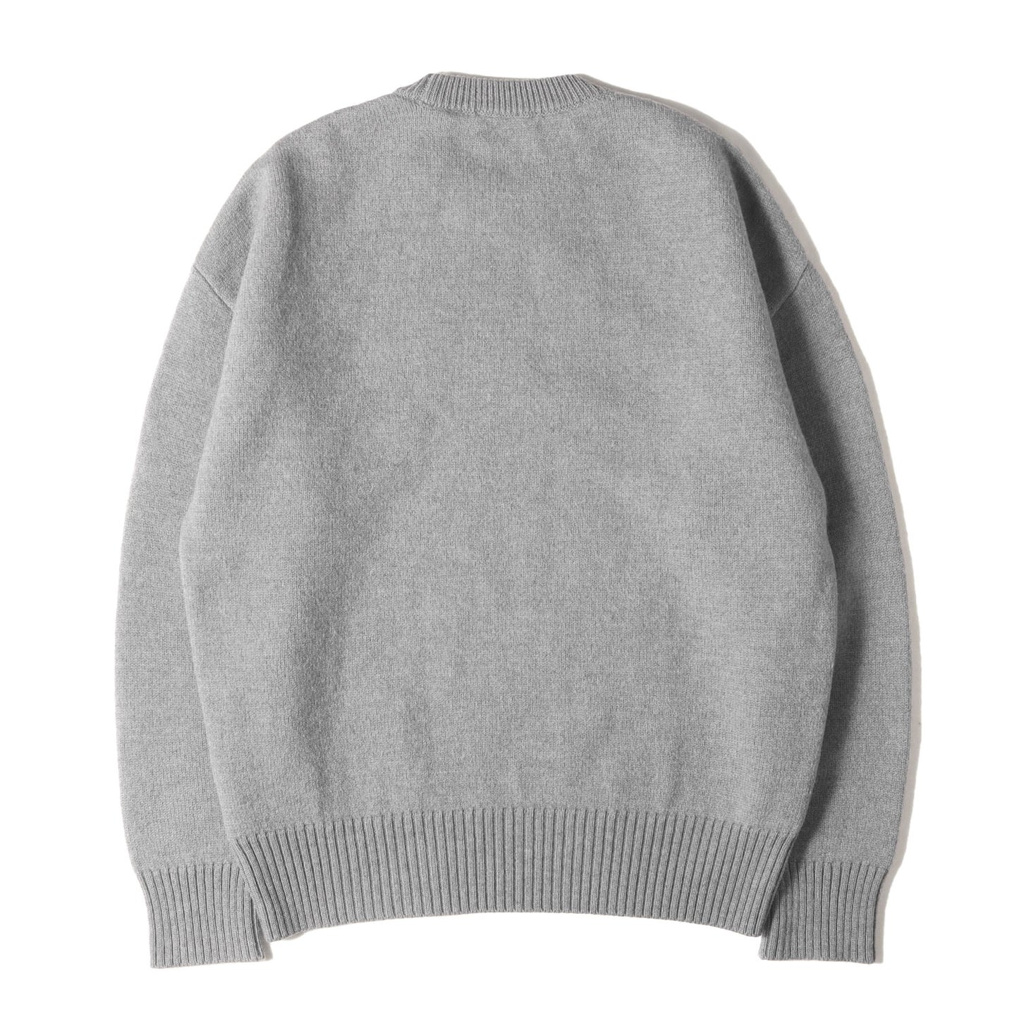 ハートロゴ クルーネック ウールニット セーター