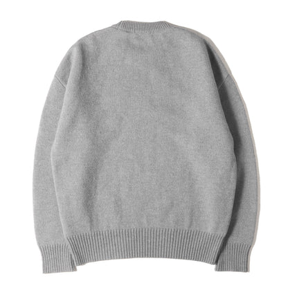 ハートロゴ クルーネック ウールニット セーター