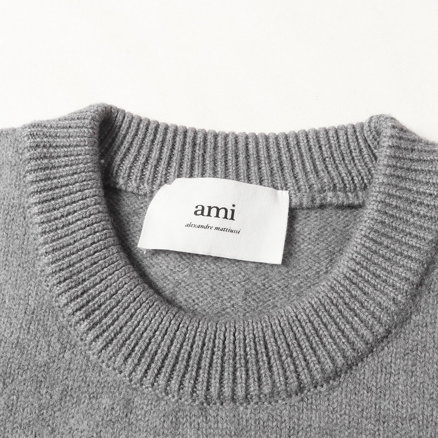 ハートロゴ クルーネック ウールニット セーター