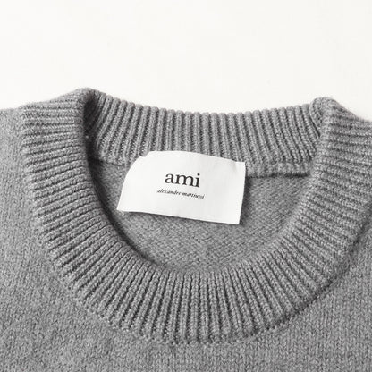 ハートロゴ クルーネック ウールニット セーター