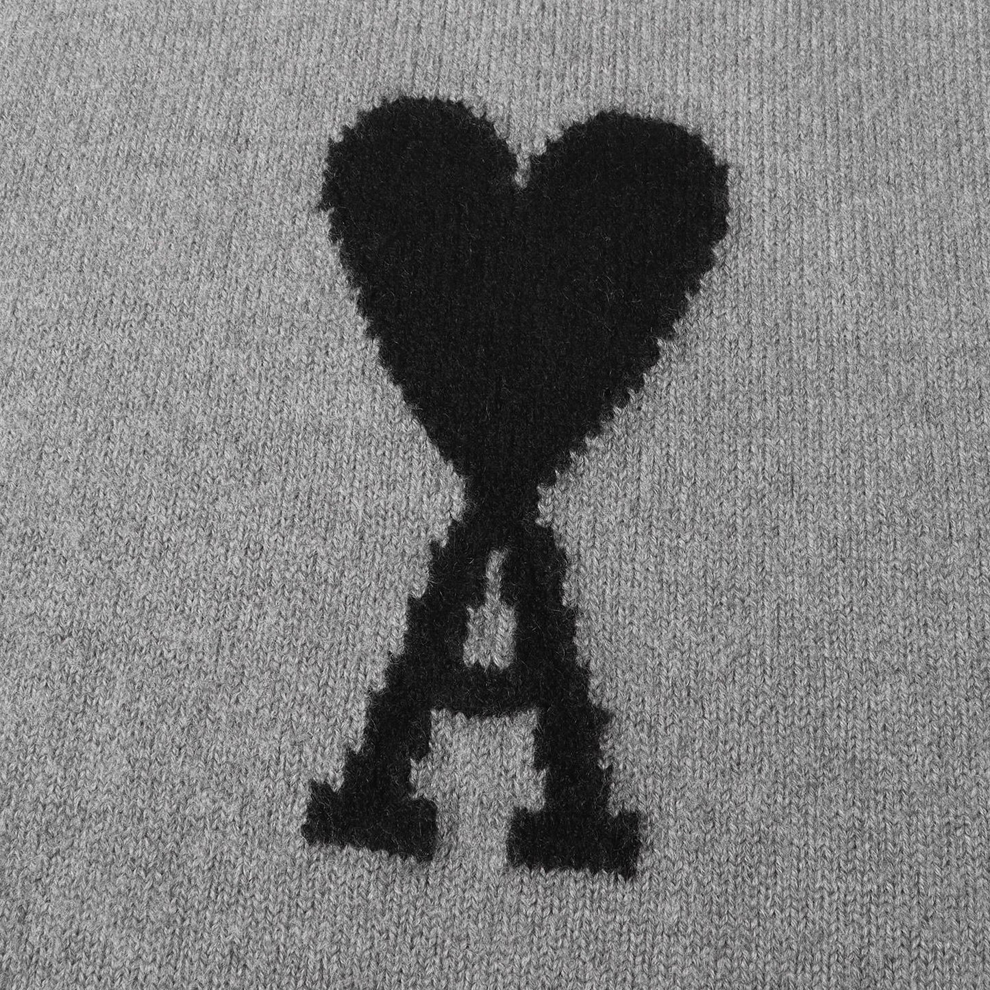 ハートロゴ クルーネック ウールニット セーター