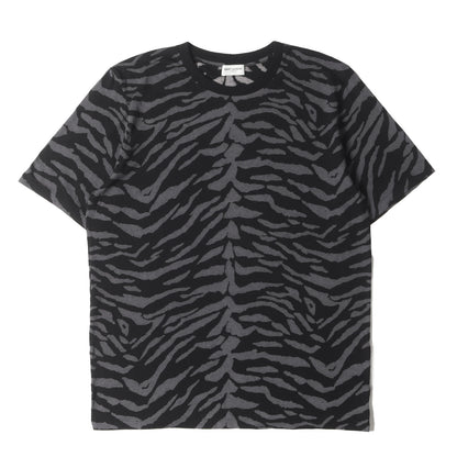 ゼブラ柄プリント クルーネック Tシャツ