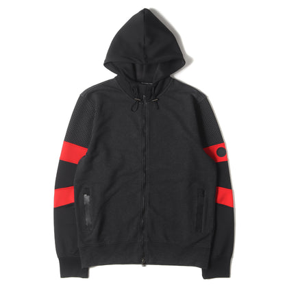 ジャージ切り返し フルジップ スウェットパーカー