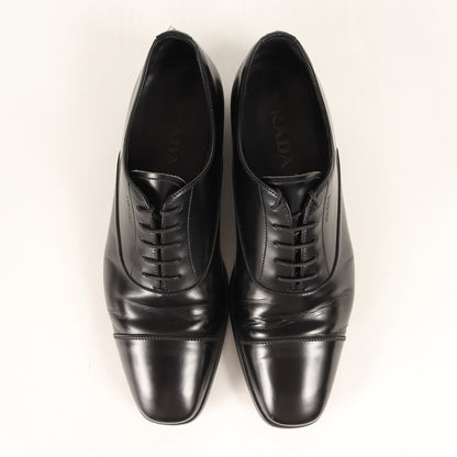 サイドロゴ ストレートチップ 内羽根 レザー シューズ