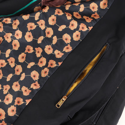 現行タグ 裏地フラワー柄 ステンカラーコート