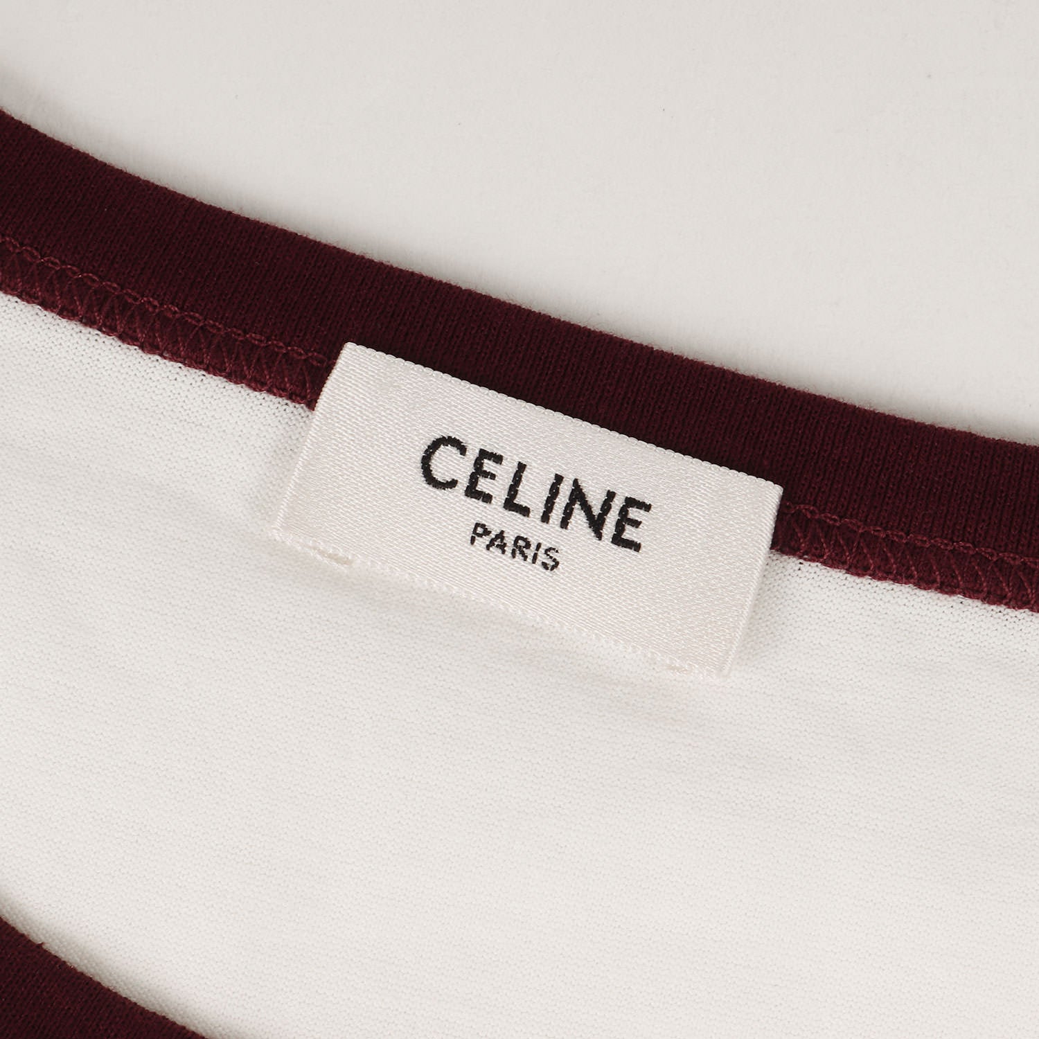 CELINE (セリーヌ) 25SS カレッジロゴ リンガー Tシャツ(CELINE BLASON