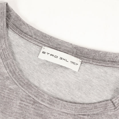 ビーズペイズリー ニュースペーパー 全面プリント Tシャツ