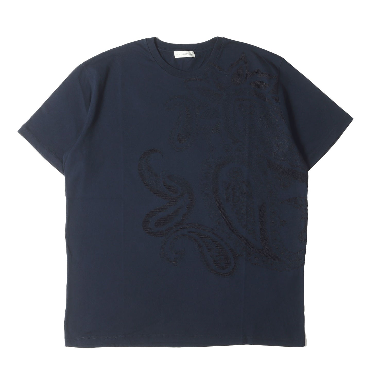 ペイズリー刺繍 クルーネック Tシャツ