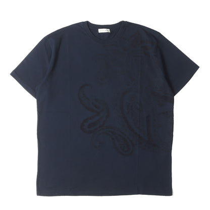 ペイズリー刺繍 クルーネック Tシャツ