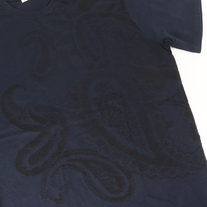 ペイズリー刺繍 クルーネック Tシャツ