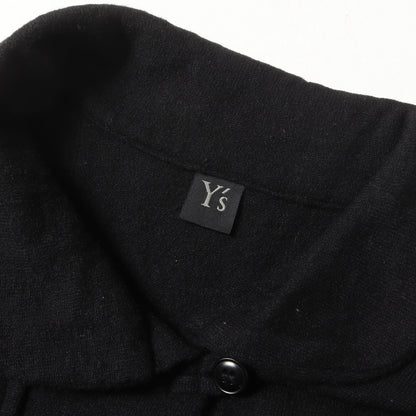 Y's チャイナボタン アシンメトリー ウールニット