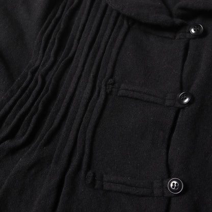 Y's チャイナボタン アシンメトリー ウールニット