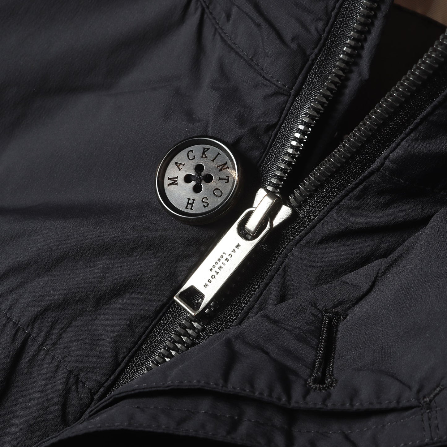 チェック柄ライナーダウン付き 3WAY ストレッチナイロン コート