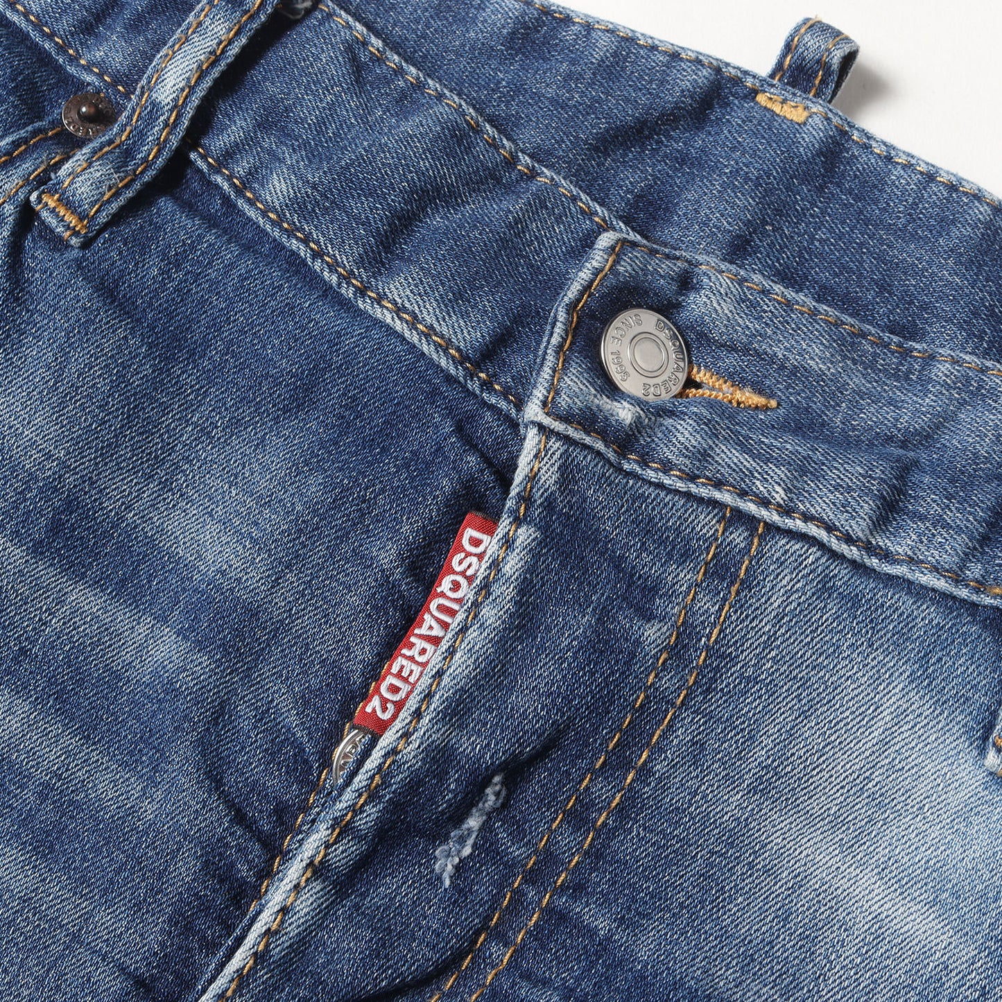 クラッシュリペア加工 立体裁断 ストレッチ デニムパンツ(TIDY BIKER)