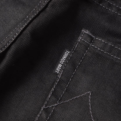 00s コーティング加工 ストレッチ スリム フレアデニムパンツ