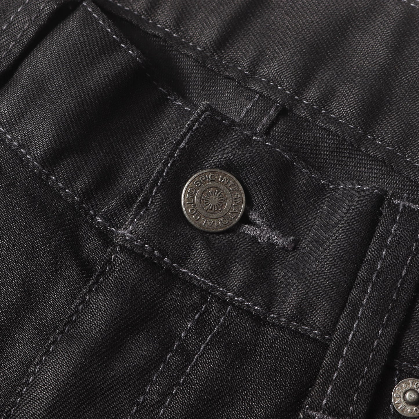 00s コーティング加工 ストレッチ スリム フレアデニムパンツ