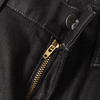 00s コーティング加工 ストレッチ スリム フレアデニムパンツ