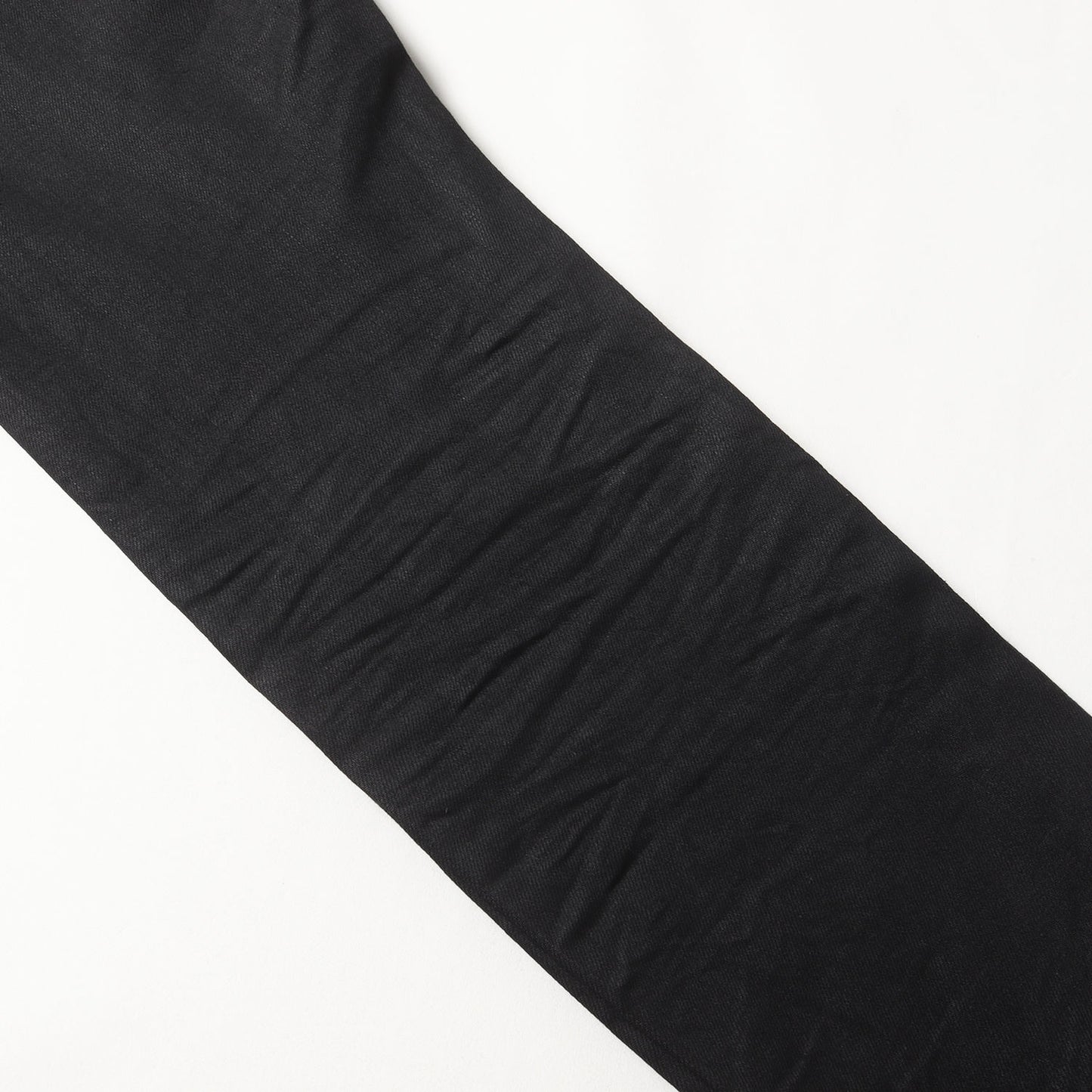 立体シワ加工 ストレッチ スリム ブラック デニムパンツ