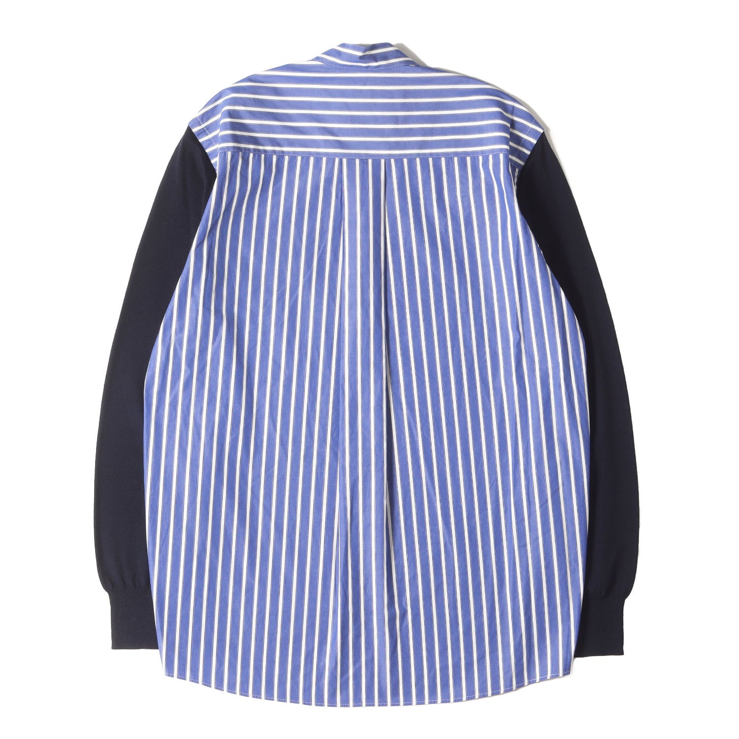 ウールニット コンビ ストライプシャツ(SWITCHED PULLOVER SHIRTS SWEATER)